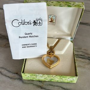 Collectible Disney “Winnie The Pooh” Watch Pendant & Chain In Box